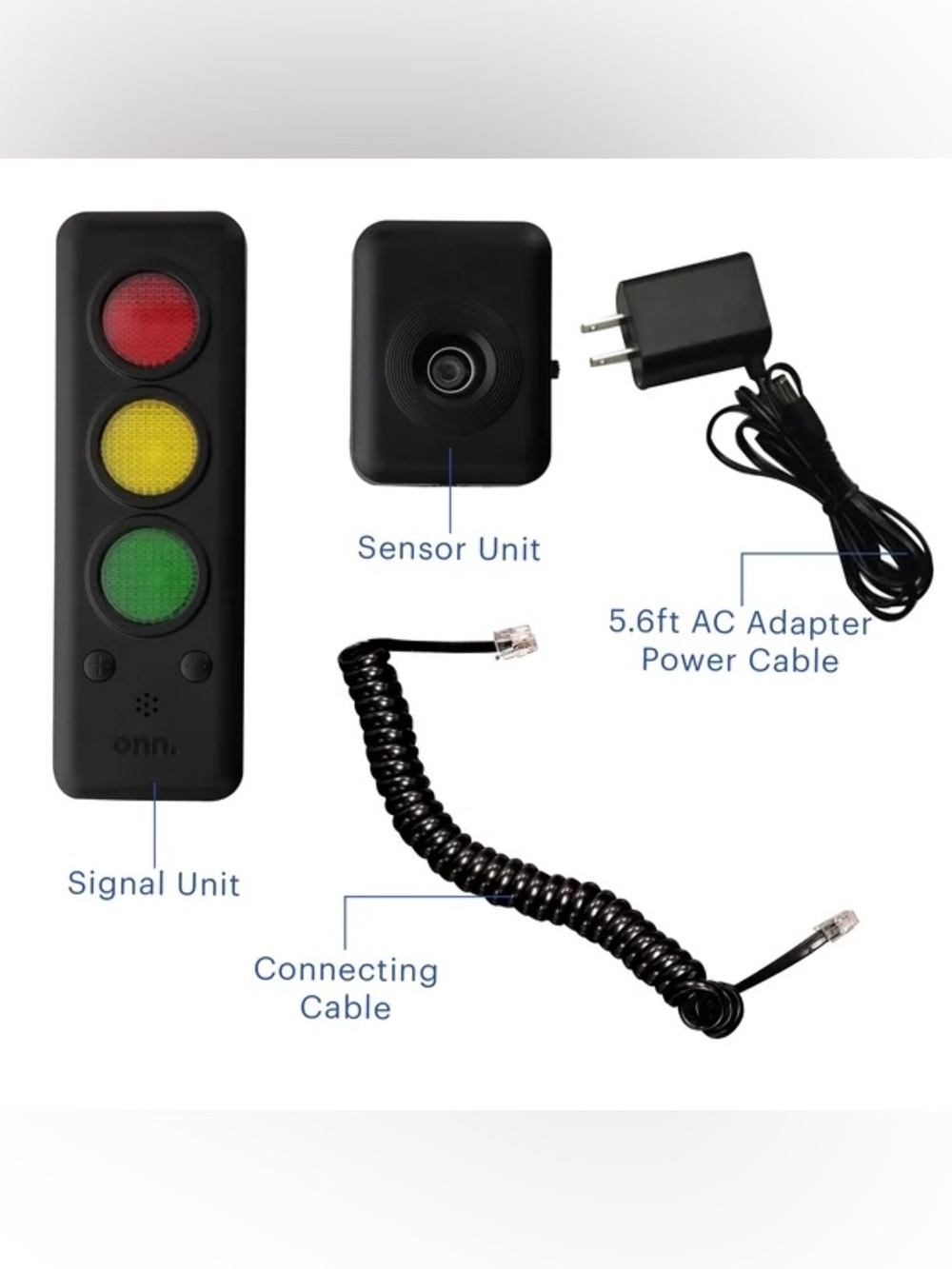 Black Garage Parking Sensor with LED Traffic Light Display - Picture 7 of 9
